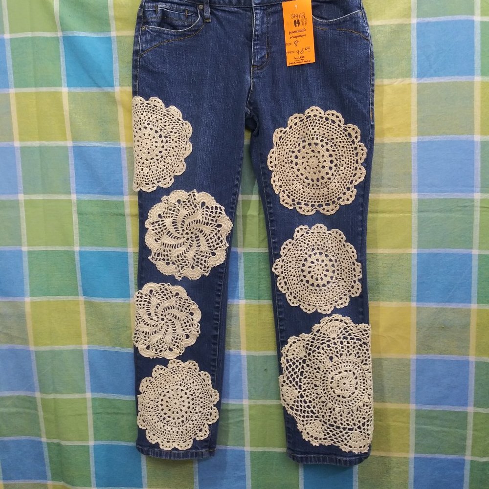 2412 Jeaniemade Size 8 Upcycled Cato Stretch Jeans